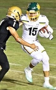 Ashton Authement has been an electrifying performer in more than one Notre Dame of Riverside game this season. Photo: Hudl.com.